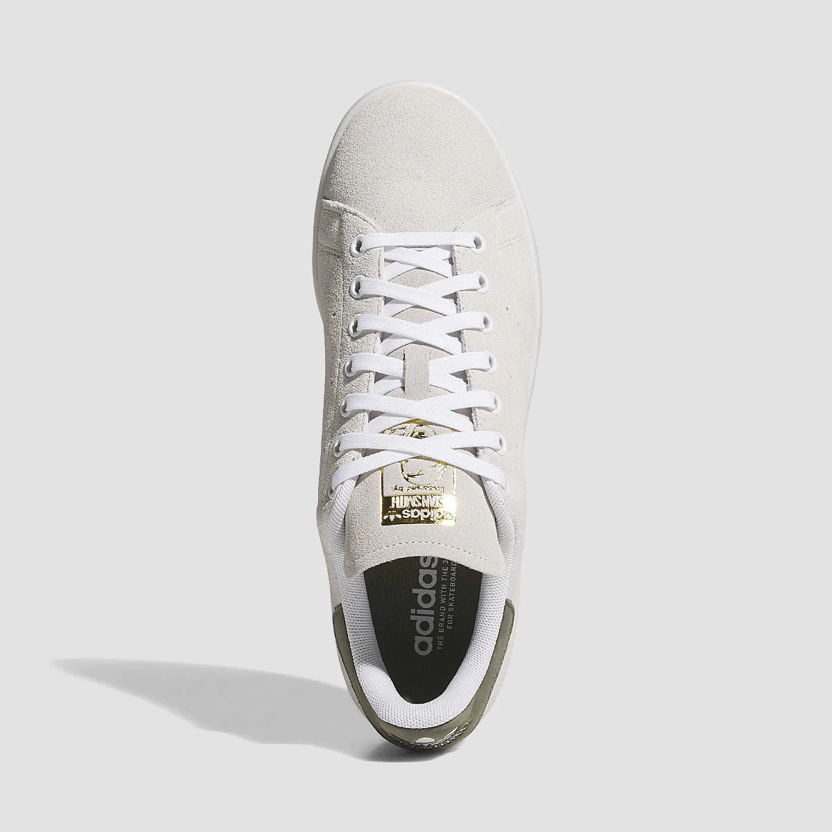 adidas Stan Smith Shoes - Crystal White/Olive Strata/Gold Met. - Image 2