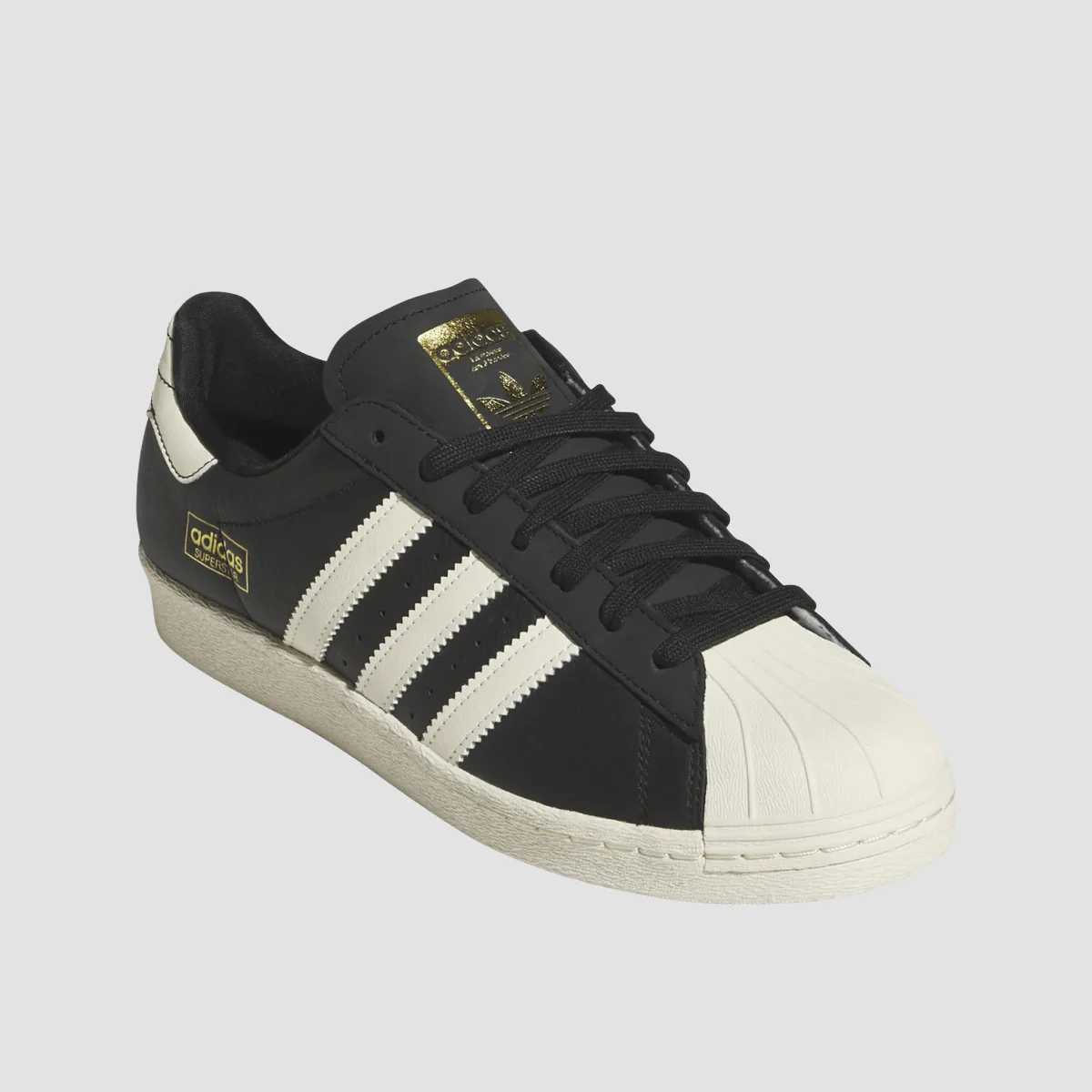 adidas Superstar 80 Adv Shoes - Core Black/Cream White/Gold Met. - Image 2