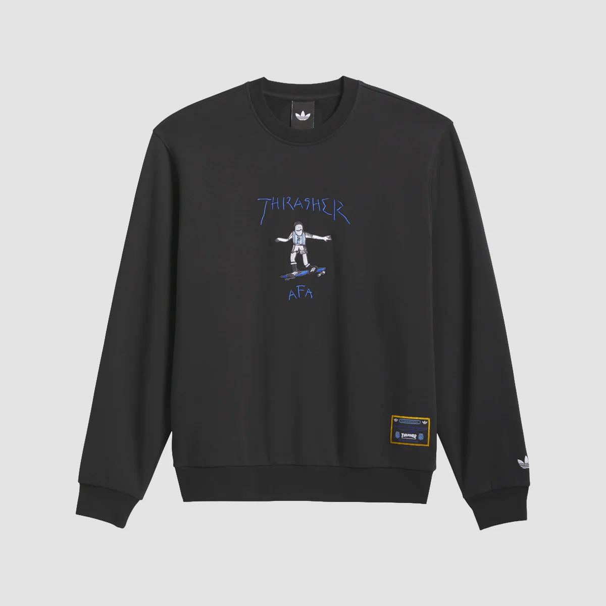 adidas X Thrasher X AFA Argentina Crewneck Sweatshirt Black