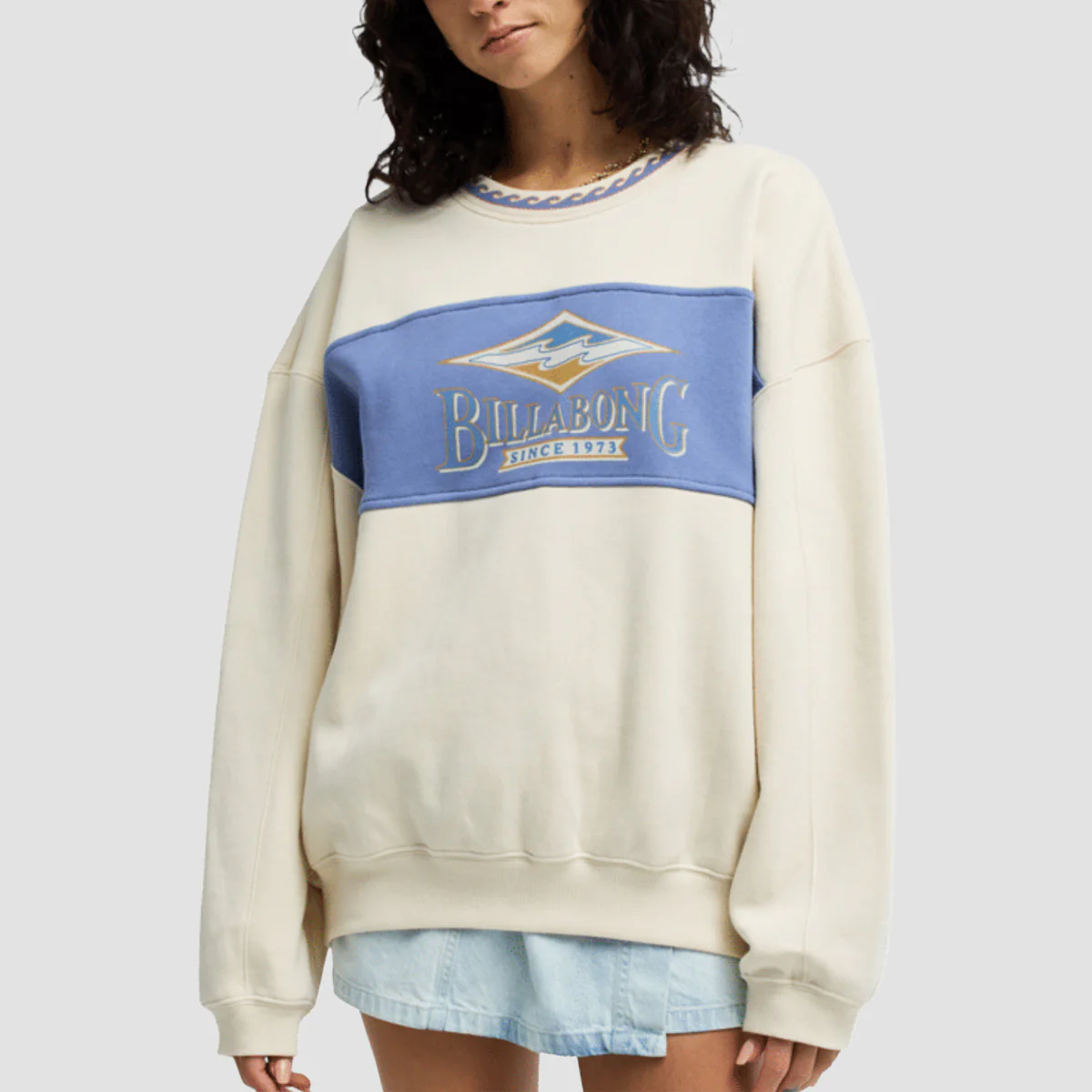 Billabong Point Break Crew Sweatshirt White Cap - Womens