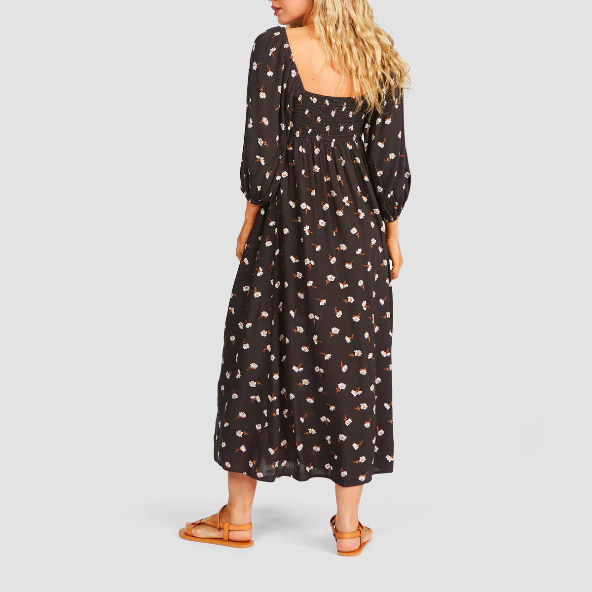 Billabong Swept Away Midi Dress Off Black - Womens - Image 2