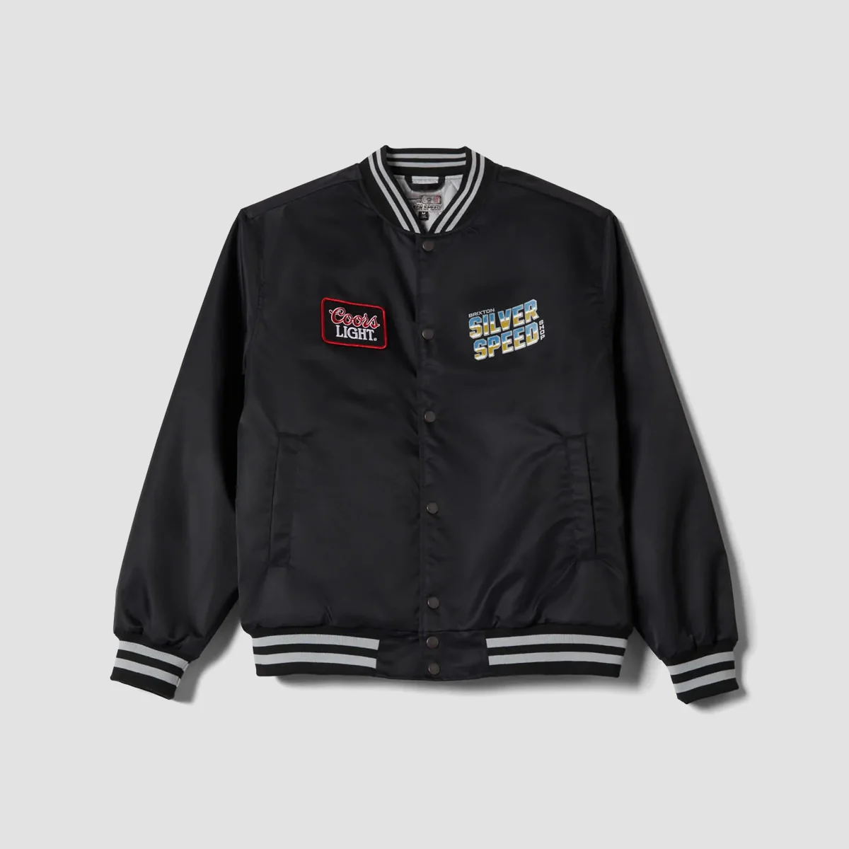 Brixton Coors Light Silver Speed Shop Jacket Black/Silver - Image 2