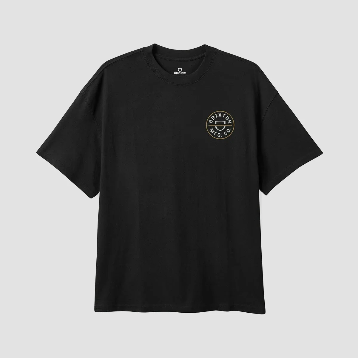 Brixton Crest II T-Shirt Black/Off White/Copper - Image 2
