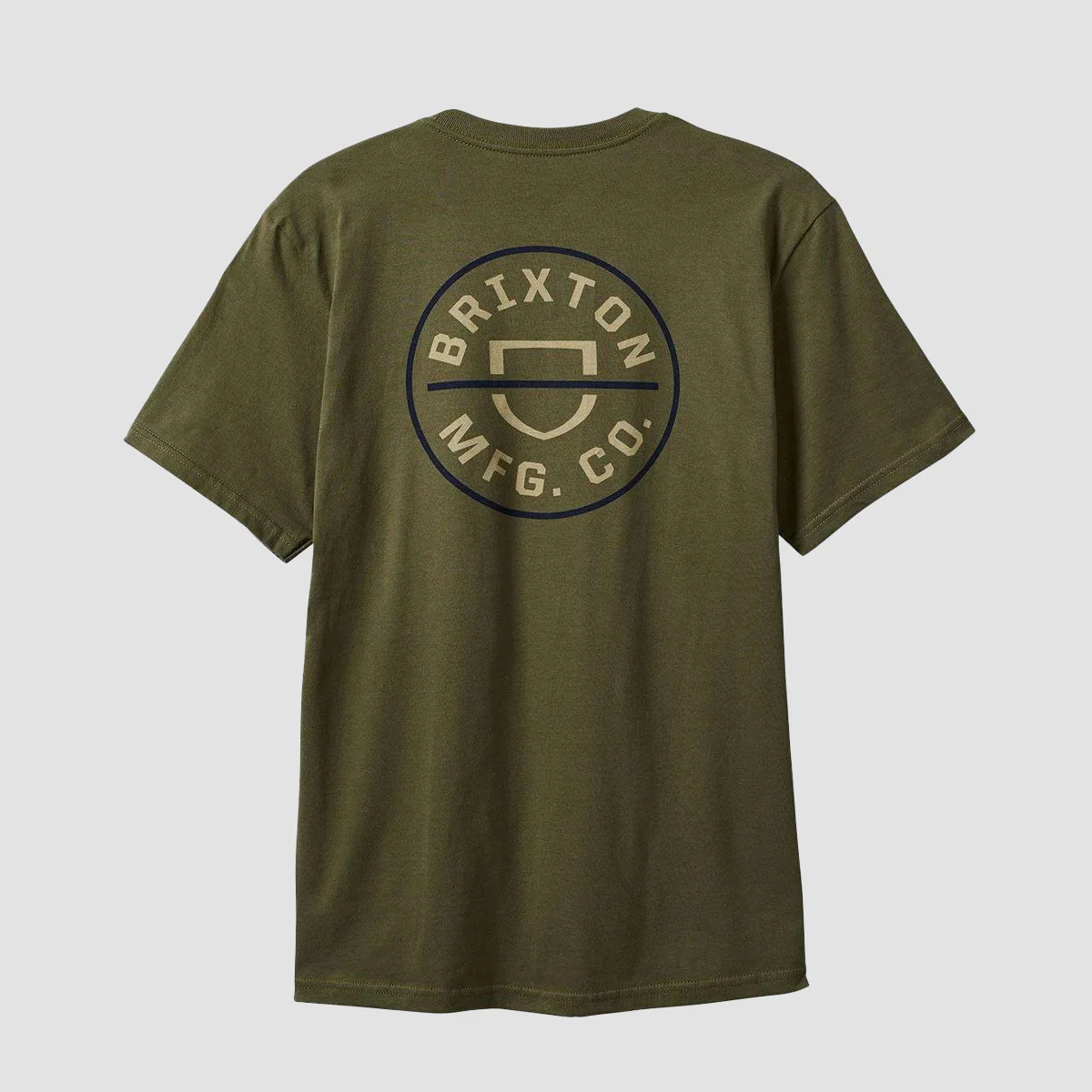 Brixton Crest II T-Shirt Ivy Green/Sand/Navy - Image 2