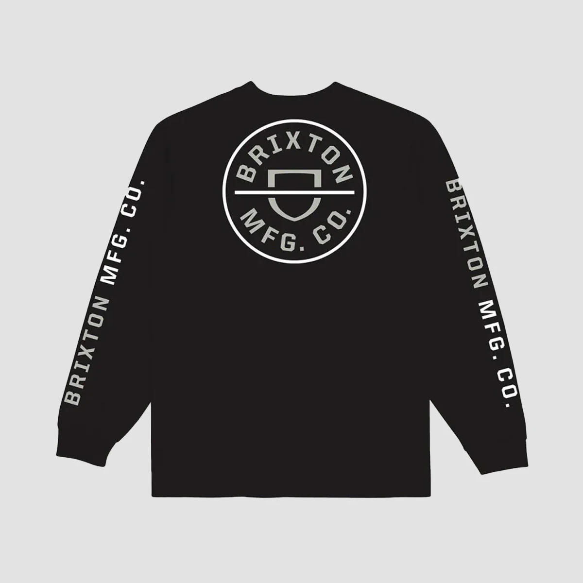 Brixton Crest Longsleeve T-Shirt Black/Mineral Grey/White - Image 5