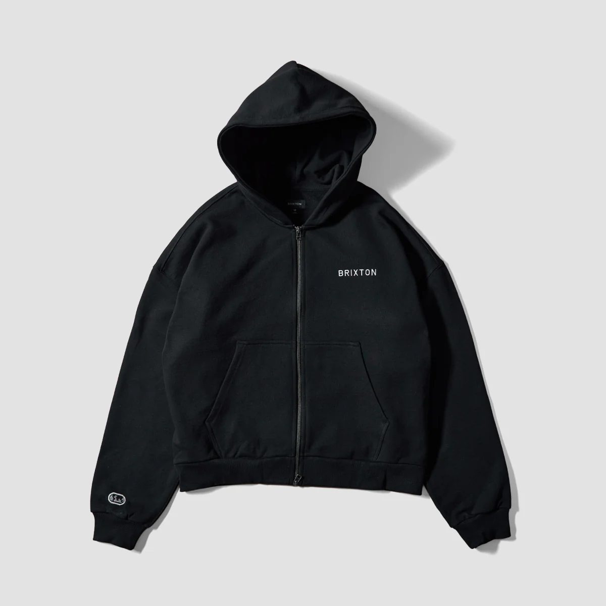 Brixton Embroidered HW Zip Hoodie Black
