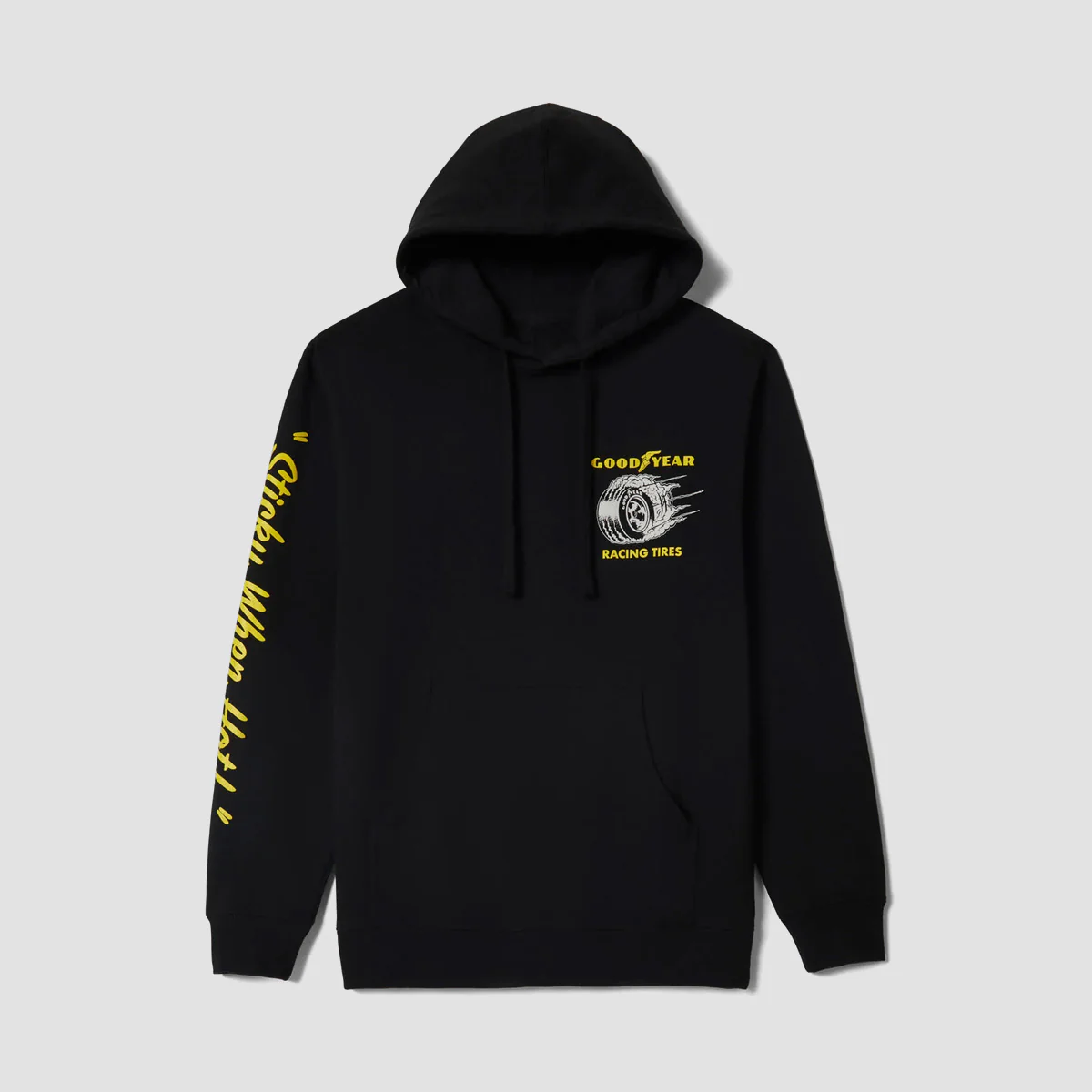 Brixton Goodyear Cheater Slick Pullover Hoodie Black - Image 2