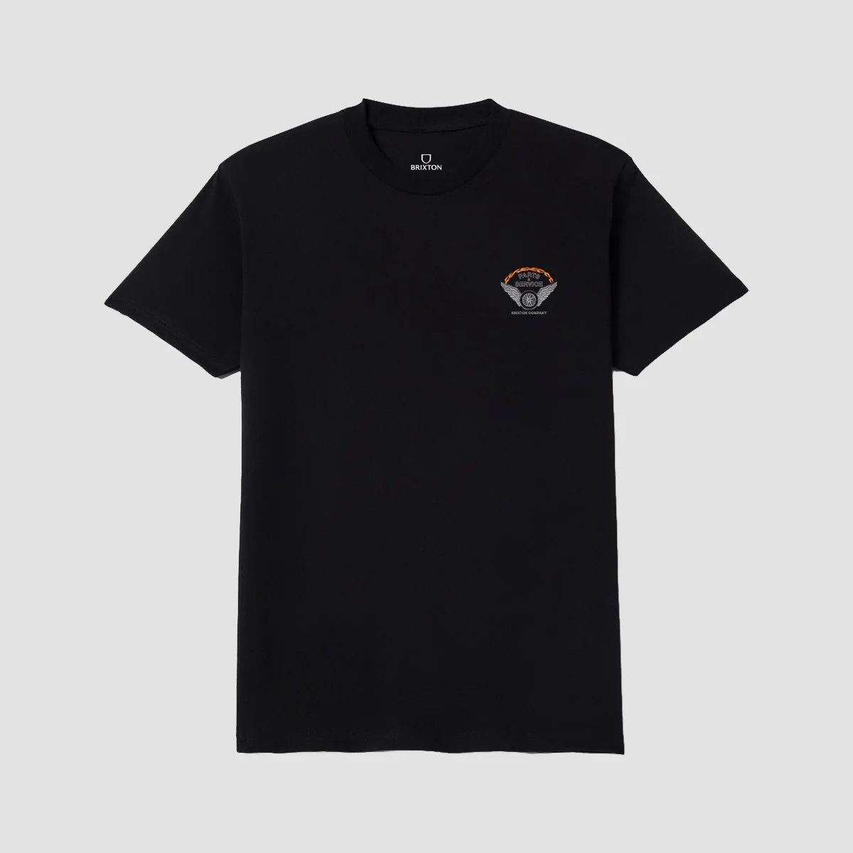 Brixton Leeway T-Shirt Black Worn Wash - Image 2