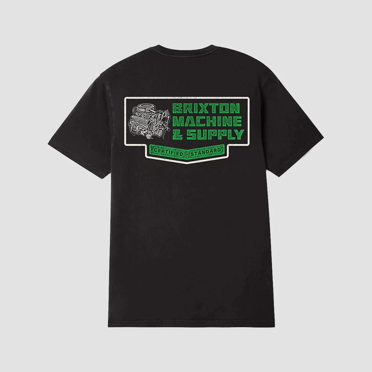 Brixton Machine T-Shirt Black Worn Wash