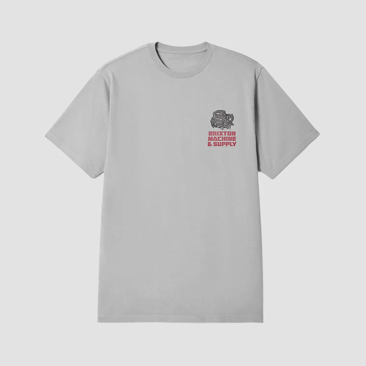 Brixton Machine T-Shirt Pebble Stone Worn Wash - Image 2