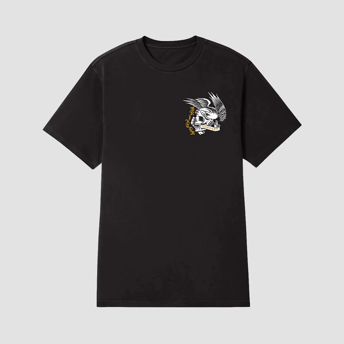 Brixton Wolcott T-Shirt Black Worn Wash - Image 2