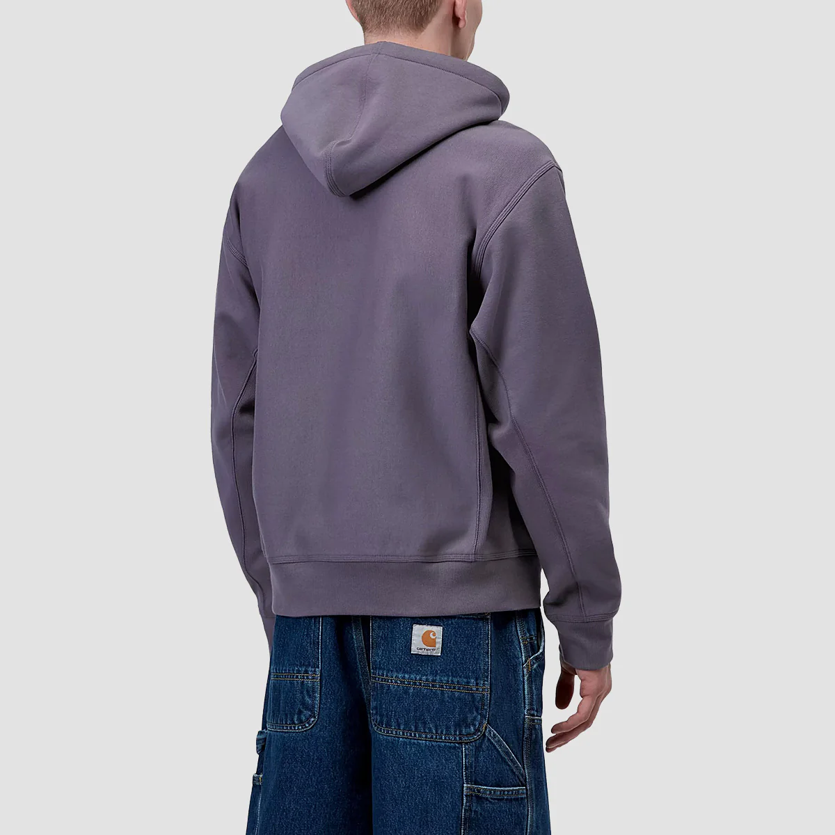 Carhartt WIP American Script Pullover Hoodie Shady Purple - Image 2