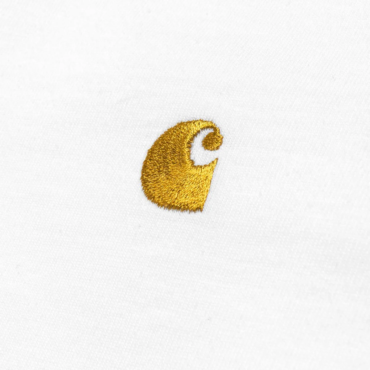 Carhartt WIP Chase Longsleeve T-Shirt White/Gold - Image 3
