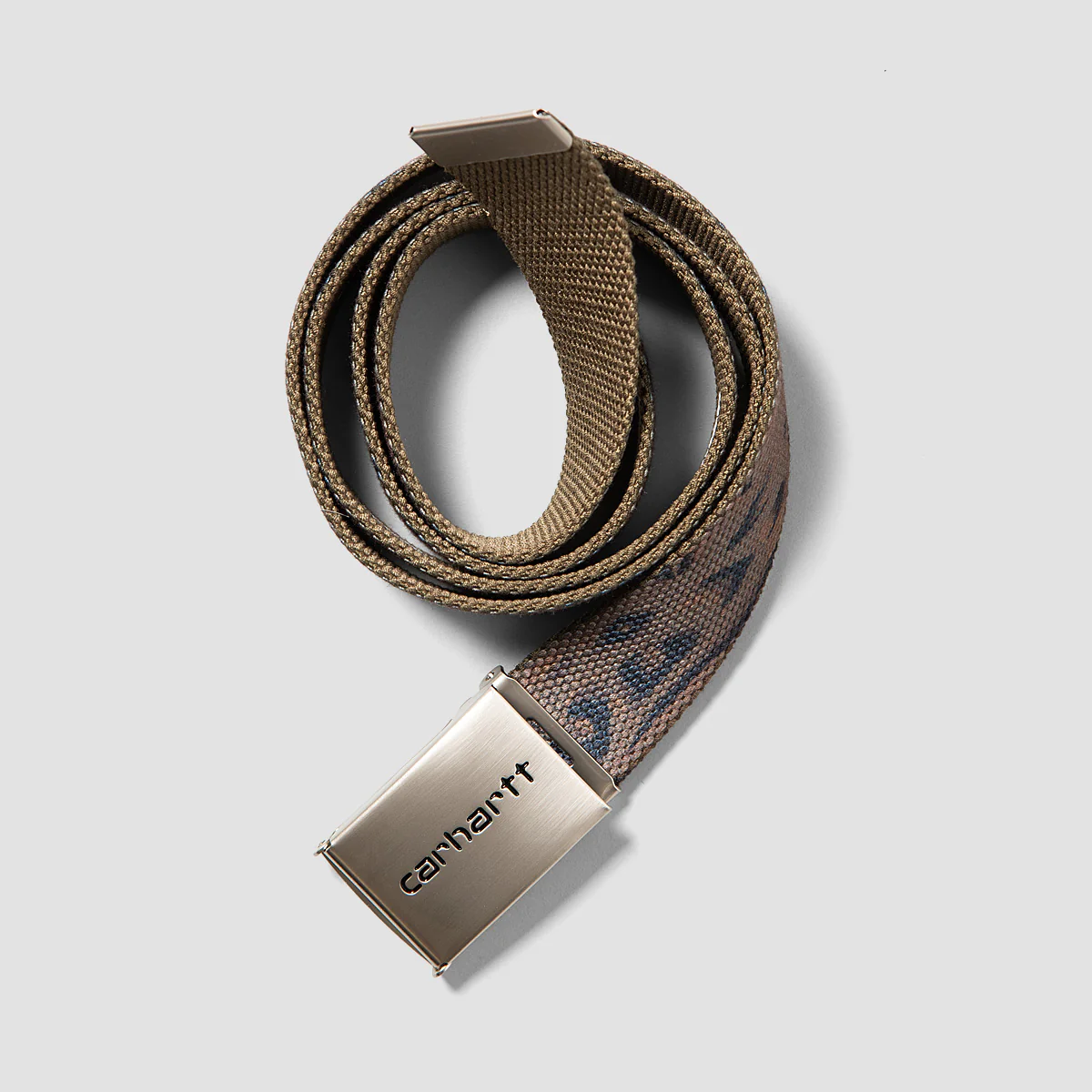 Carhartt WIP Clip Belt Chrome Duck Feather Print/Cypress