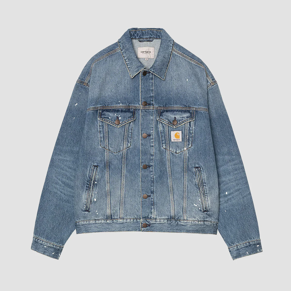 Carhartt WIP Helston Jacket Blue Destroy Wash/Splatter