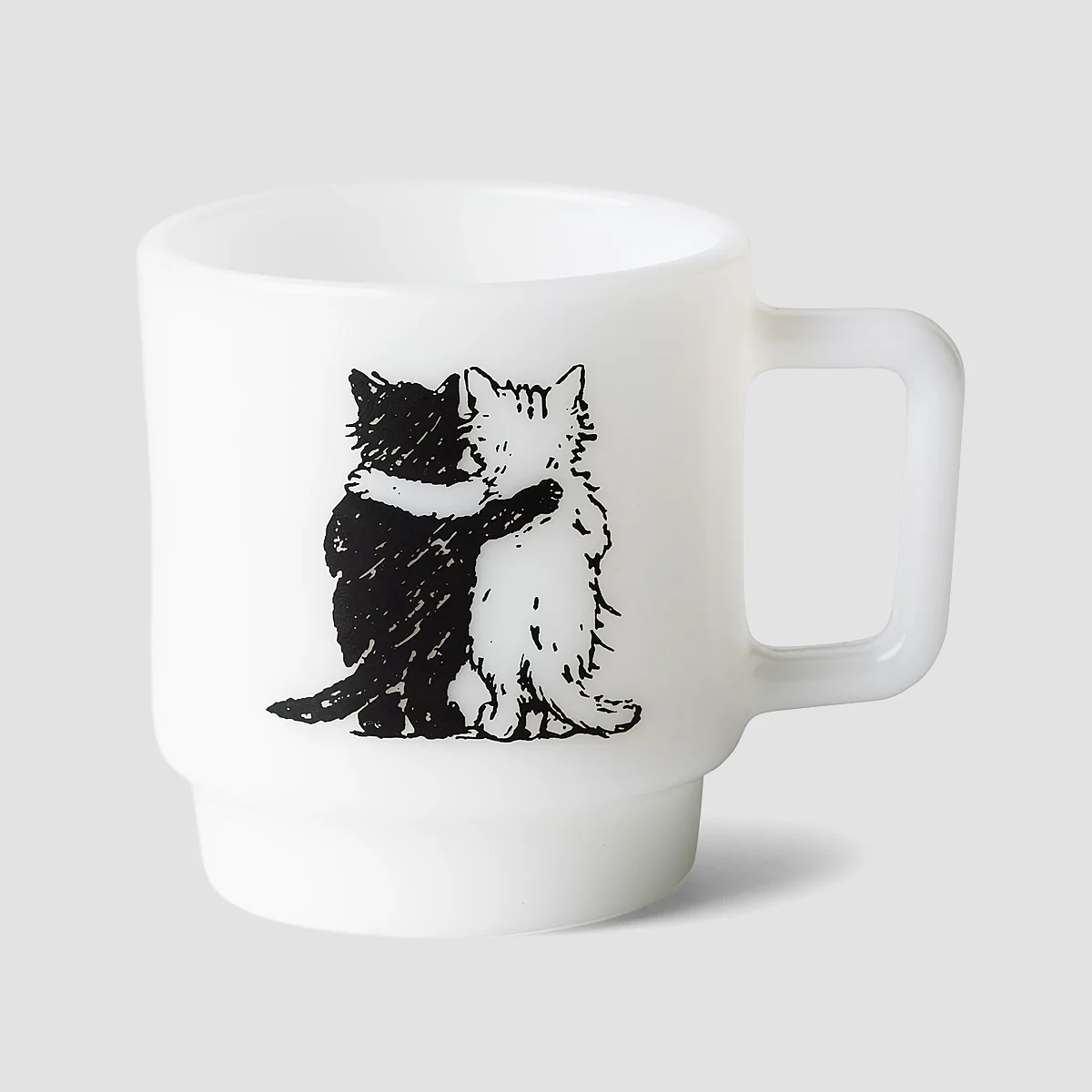 Carhartt WIP Hugging Cats Glass Mug White - Image 2