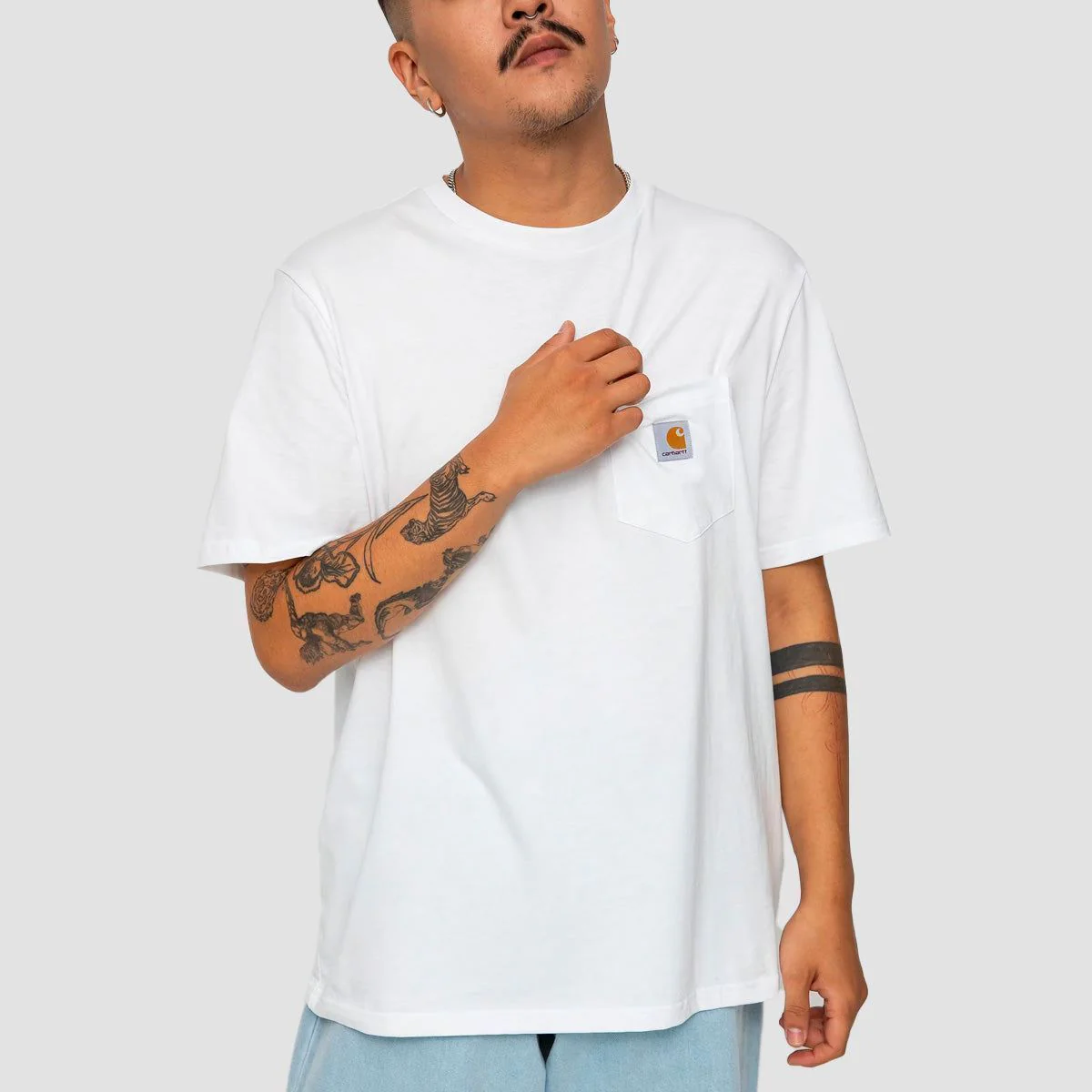 Carhartt WIP Pocket T-Shirt White - Image 2