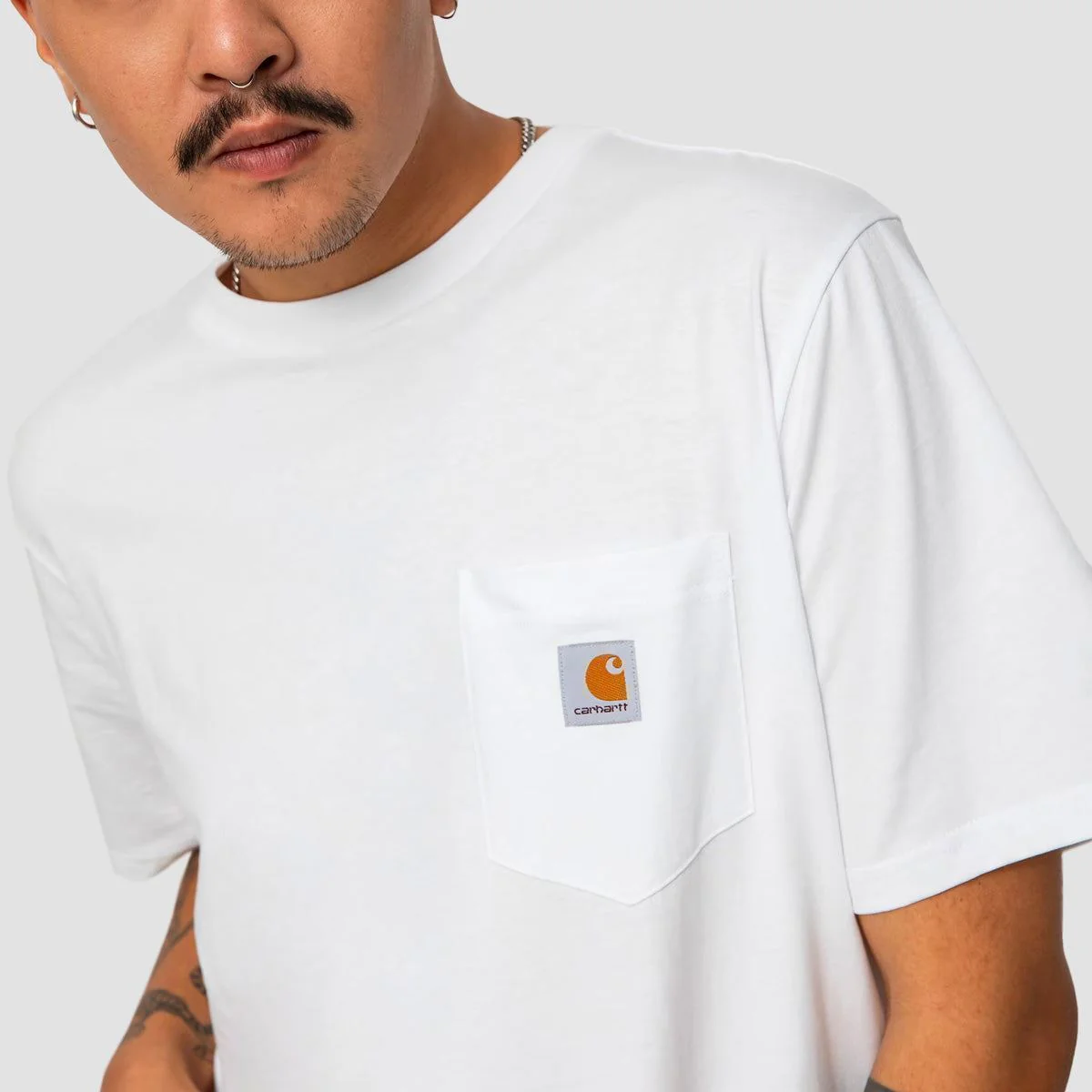 Carhartt WIP Pocket T-Shirt White - Image 3