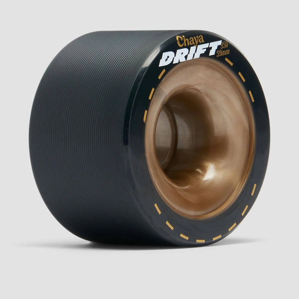 Chaya Drift 95A Quad Wheels x4 Gold/Black 59mm - Image 2
