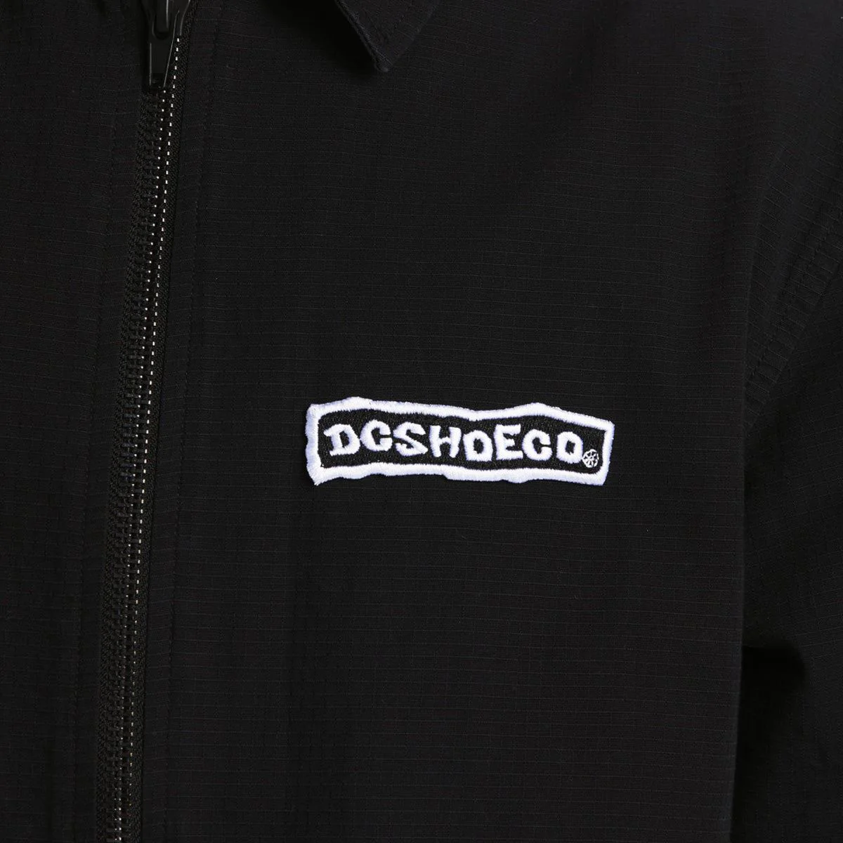 DC Carbon Longsleeve Zip Overshirt Black - Image 2