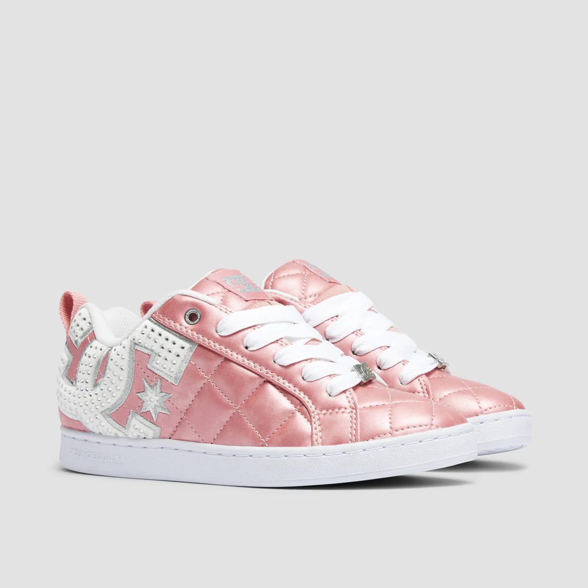 DC Court Graffik SE Shoes - Pink With Silver - Womens - Image 2