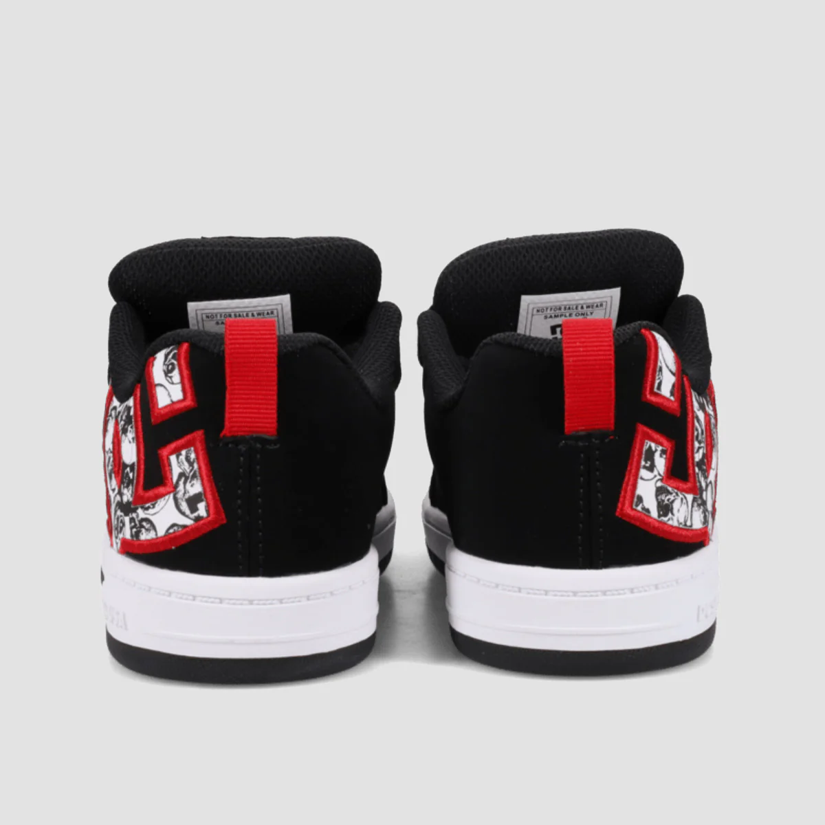 DC Court Graffik Shoes - Black/White/Red - Kids - Image 3