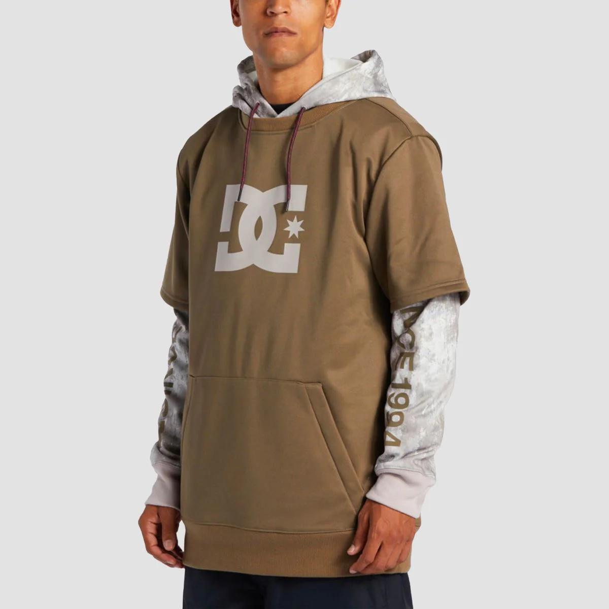 DC Dryden Snow Pullover Hoodie Sand Stone - Image 2