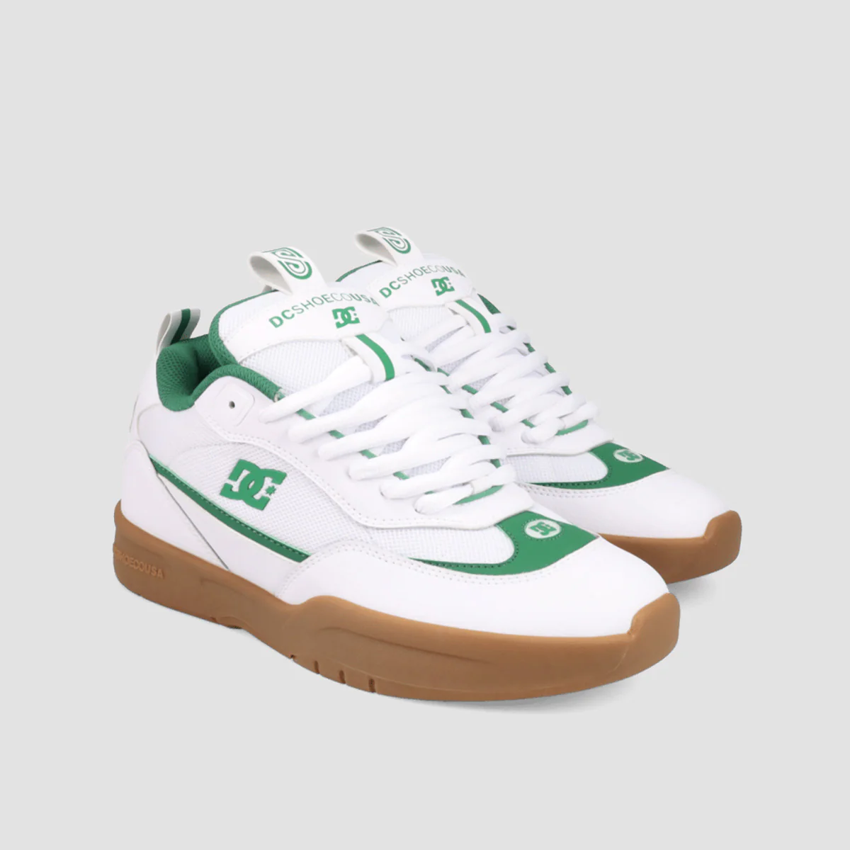 DC JS2 Shoes - White/Green/Gum - Image 2