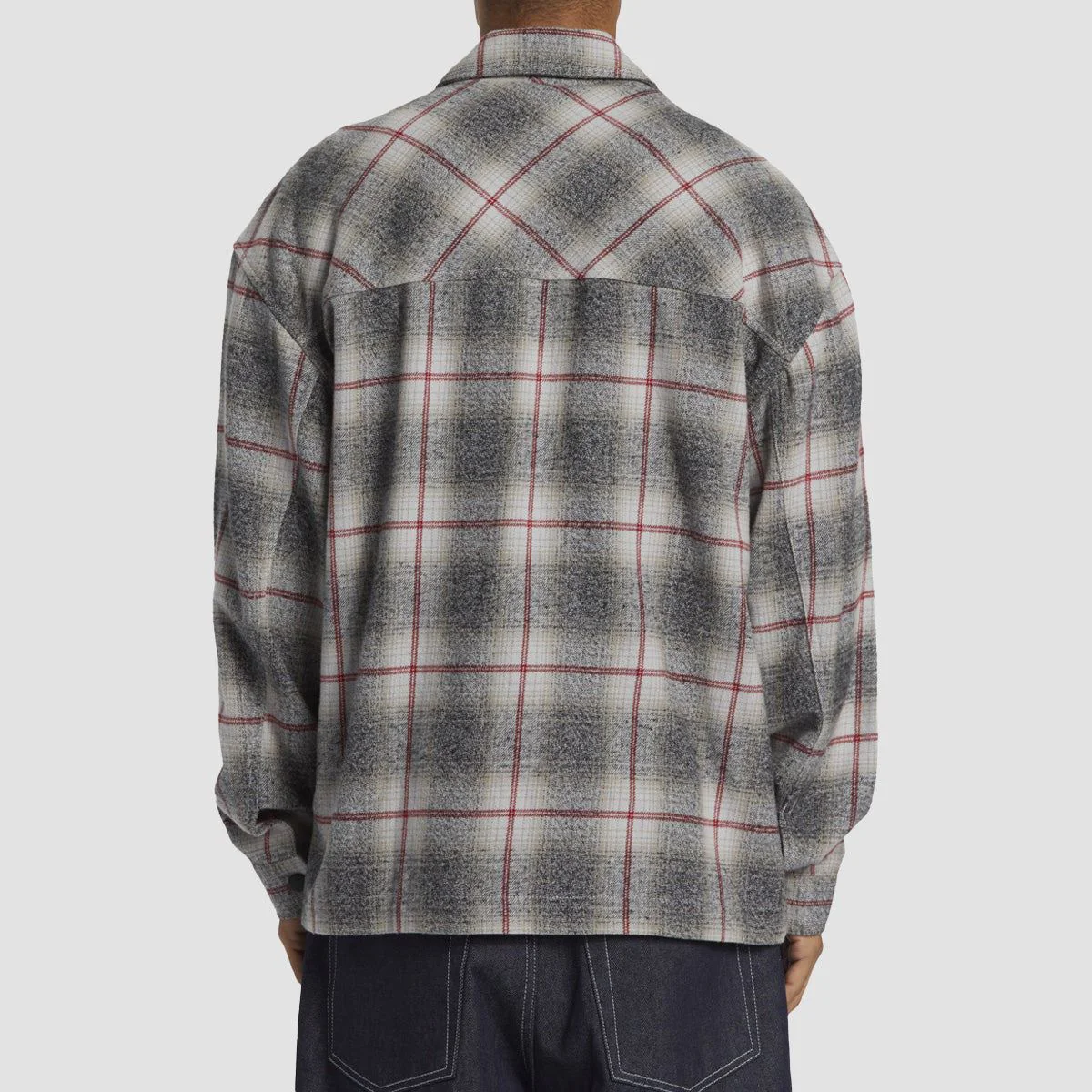 DC Mineral longsleeve Shirt Lily White Plaid - Image 2