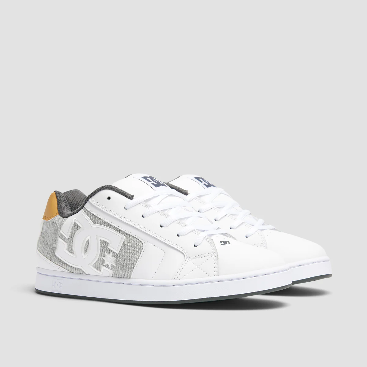 DC Net Shoes - White/White/Light Grey - Image 2