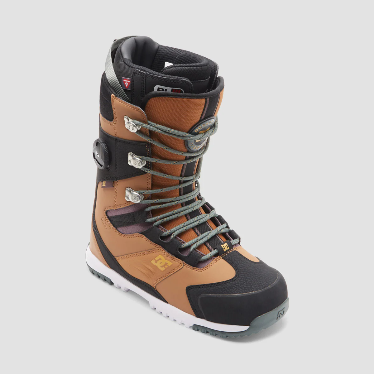 DC Premier Hybrid BOA Snowboard Boots Brown/Black/White - Image 2