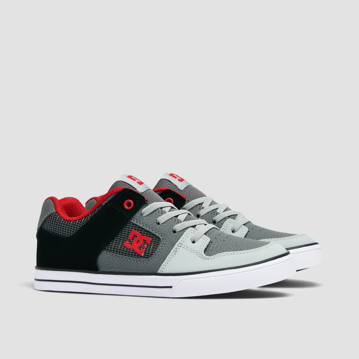 DC Pure Elastic Shoes - Red/Heather Grey - Kids - Image 2