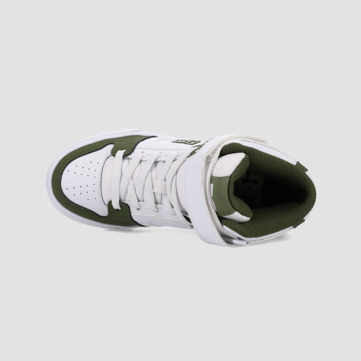 DC Pure Hi Top EV Shoes - Olive/White - Kids - Image 3
