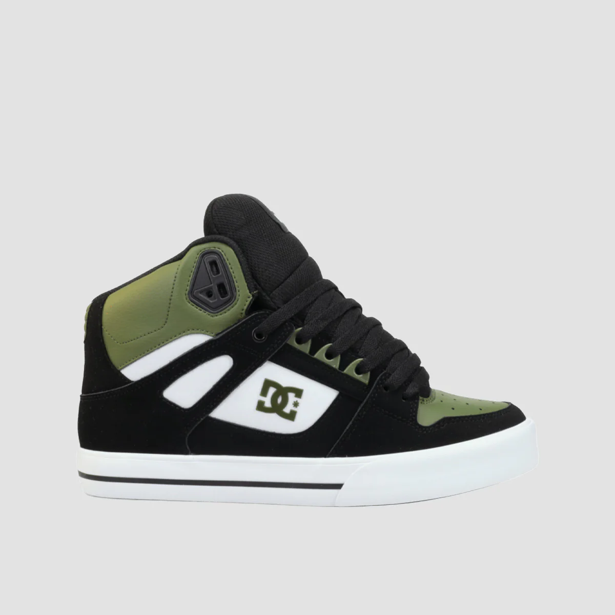 DC Pure High-Top WC Shoes - Black/Olive/White