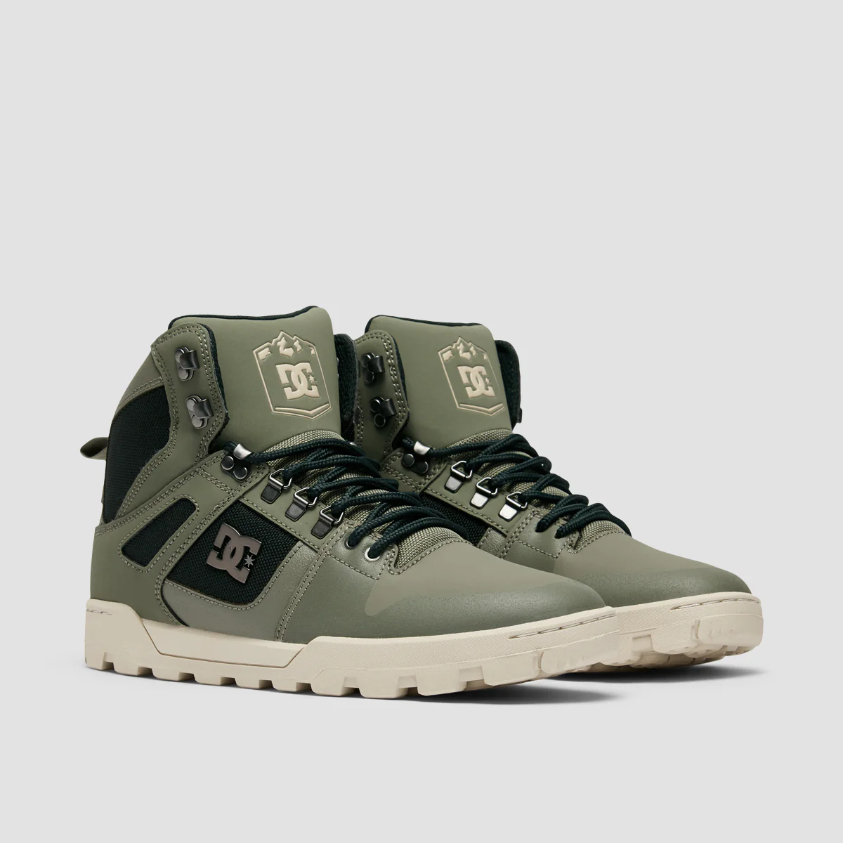DC Pure High-Top WR Boots - Green/Black/White - Image 2
