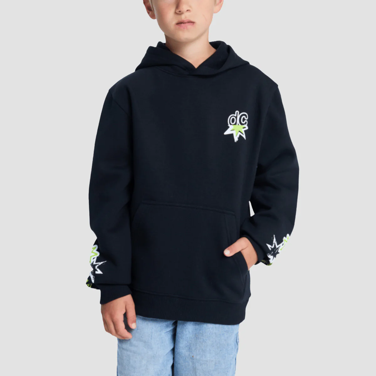 DC Shock Side Pullover Hoodie Black - Kids