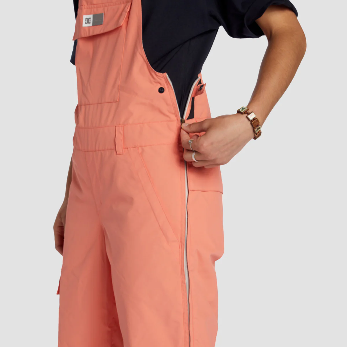 DC Valiant Bib Snow Pants Coral - Womens - Image 3