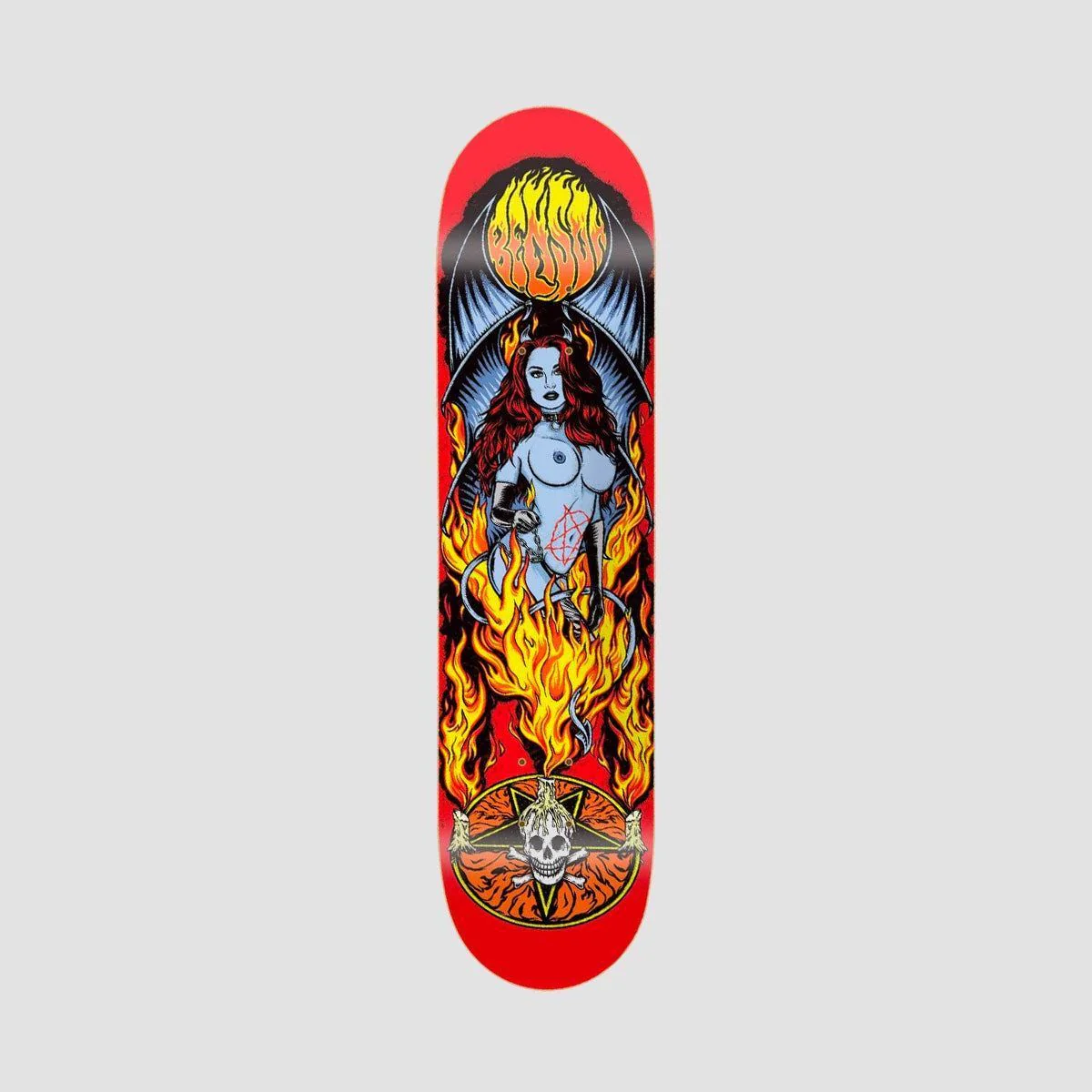 Death Benson Devil Blue Woman Skateboard Deck - 8.5"