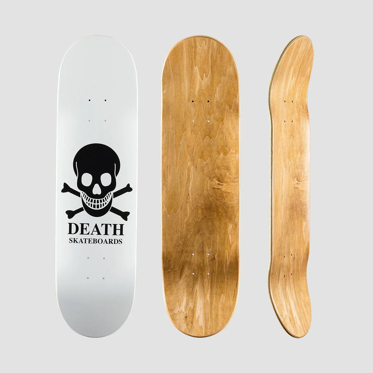 Death OG Skull Skateboard Deck White - 8.375" - Image 2