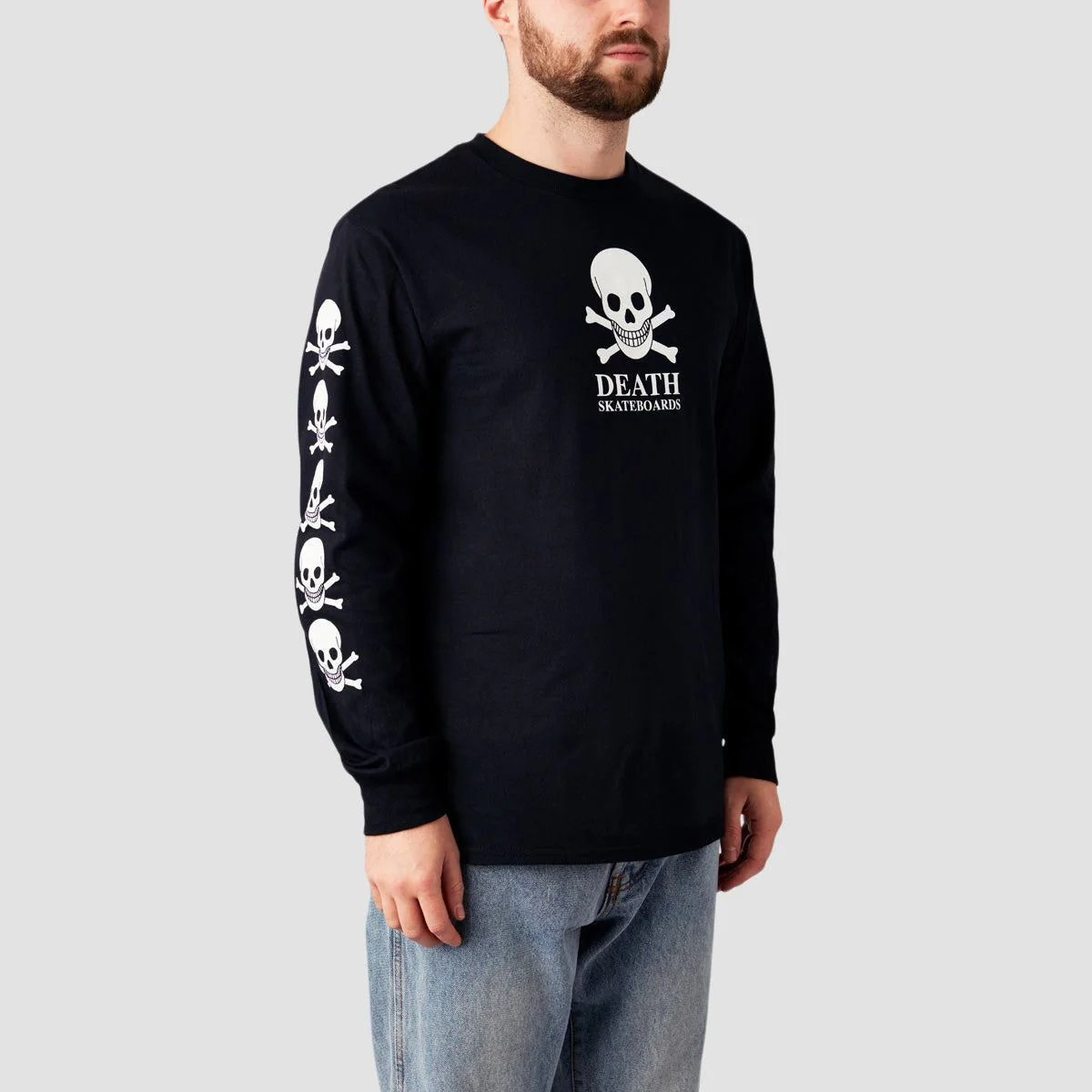 Death OG Skull Longsleeve T-Shirt Black - Image 2