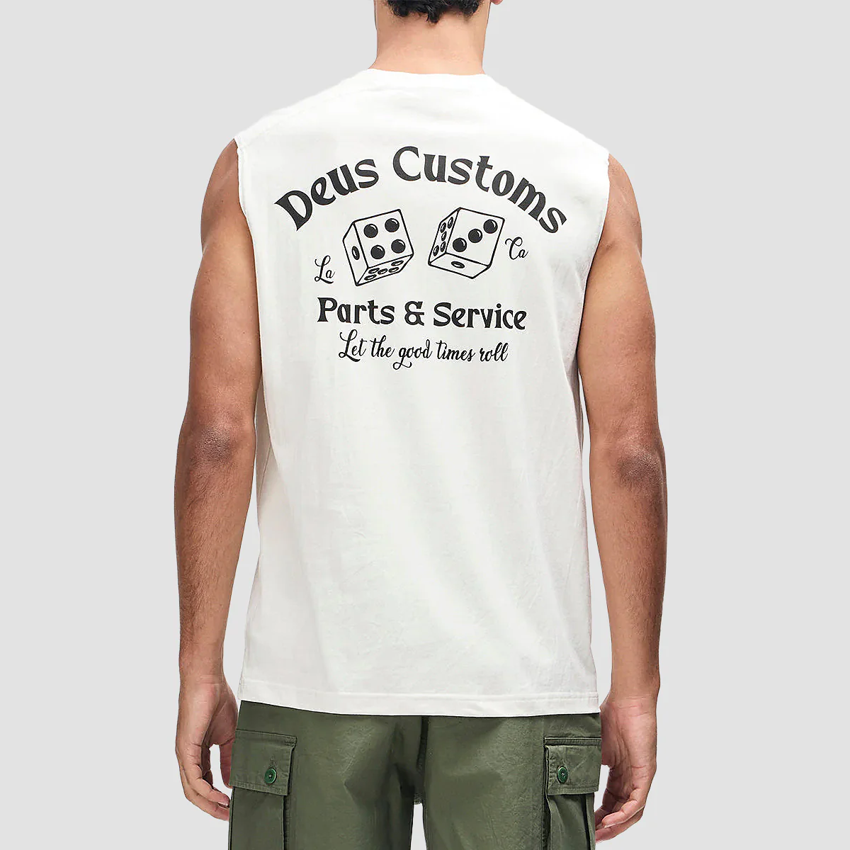 Deus Knucklebones Muscle Vest Dirty White