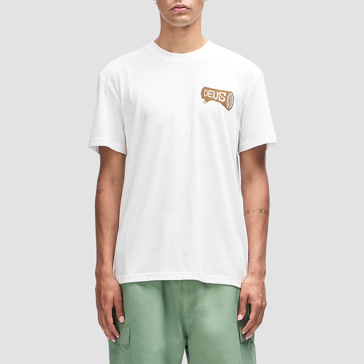 Deus Log T-Shirt Vintage White - Image 2