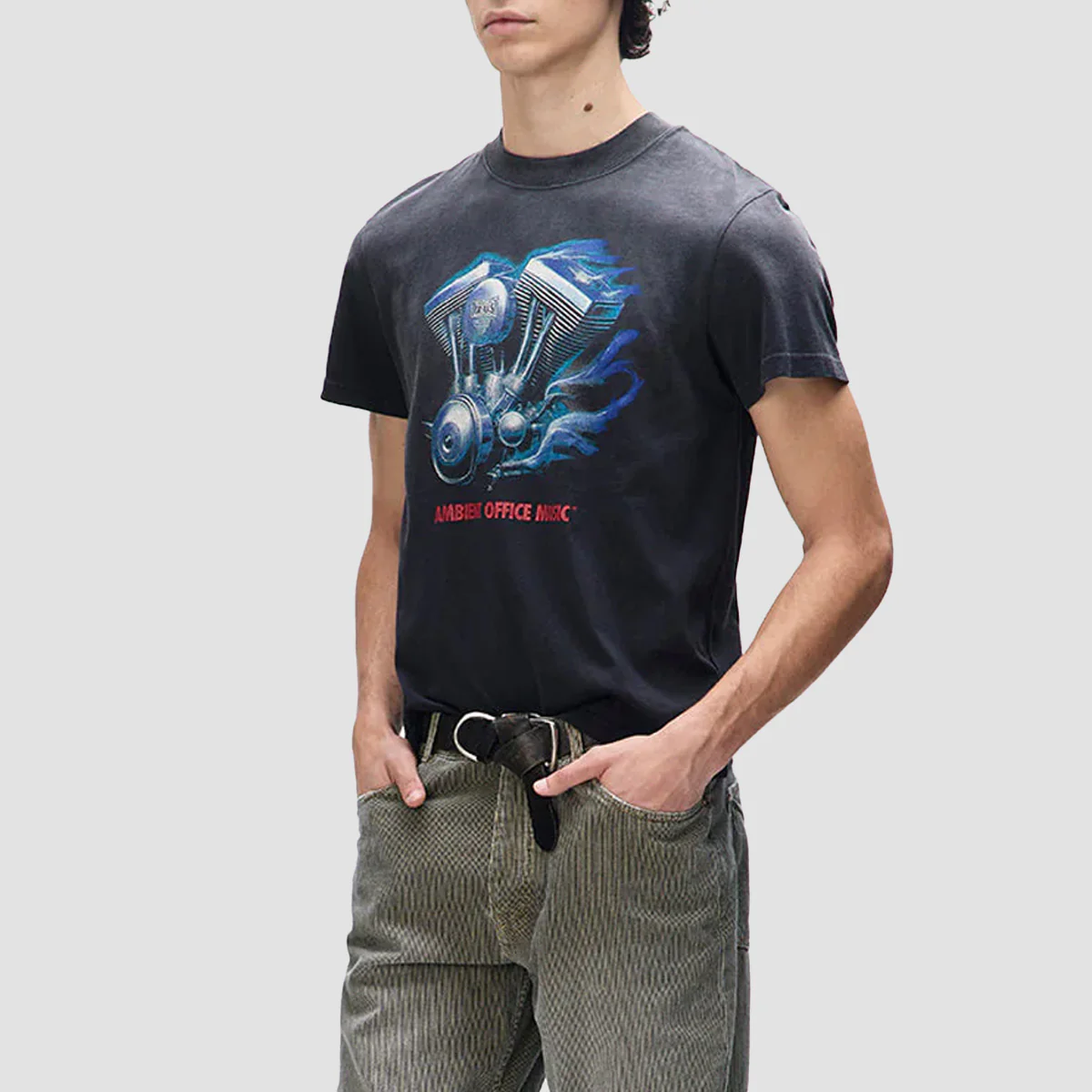 Deus Productive Hum T-Shirt Anthracite - Image 2