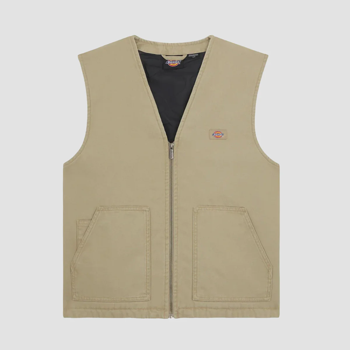 Dickies Duck Canvas Summer Vest Jacket SW Desert Sand - Image 3