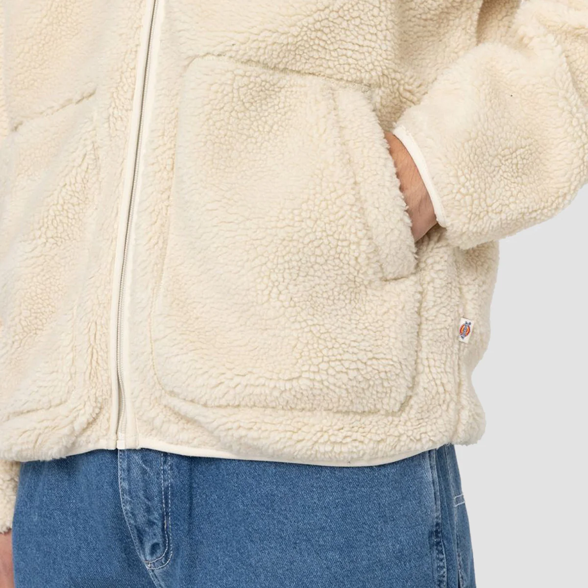 Dickies Mount Hope Fleece Jacket Whitecap Grey - Image 3