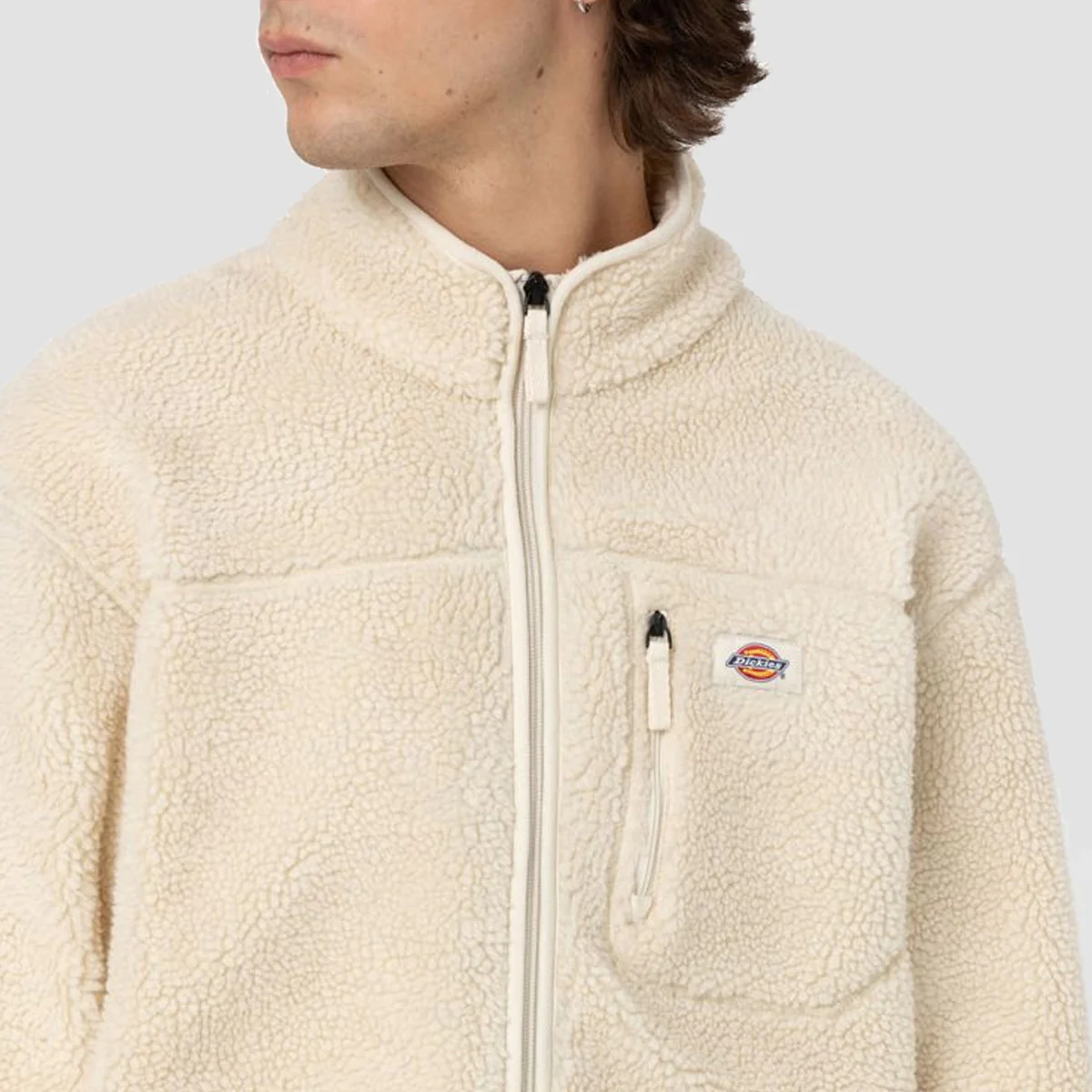 Dickies Mount Hope Fleece Jacket Whitecap Grey - Image 4