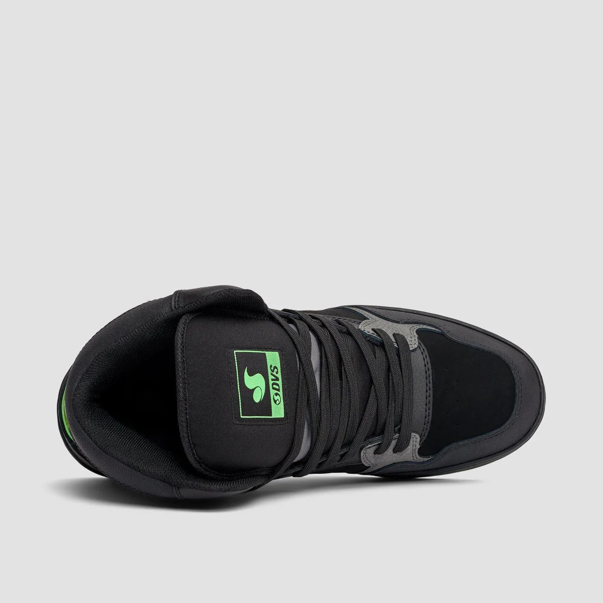 DVS Honcho High Top Shoes - Black/Charcoal/Lime Suede - Image 4