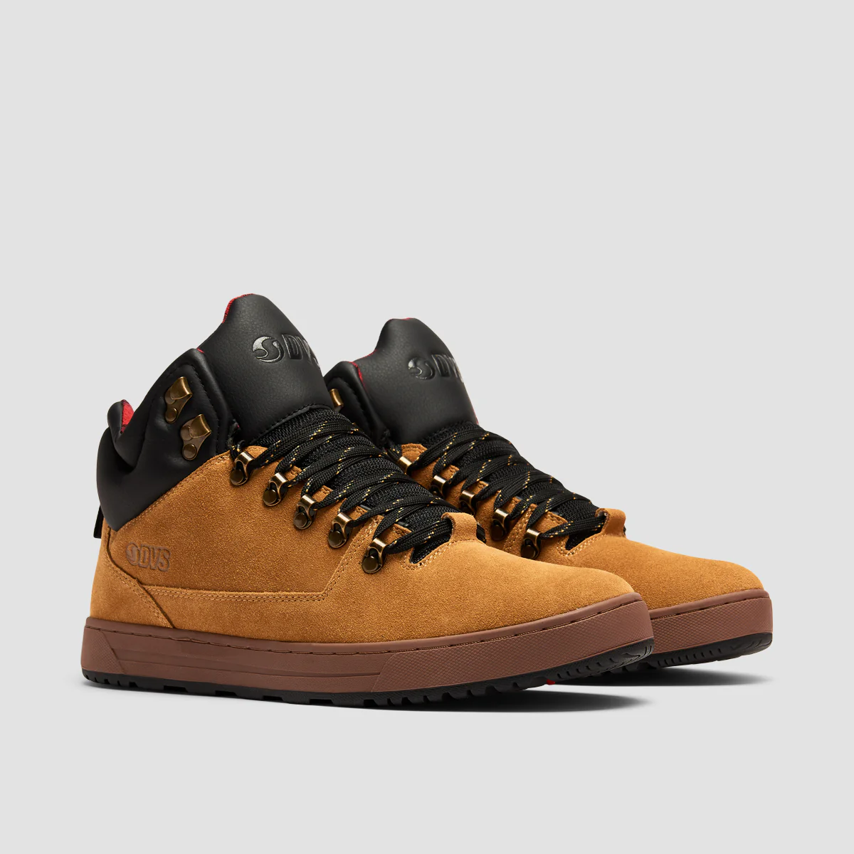 DVS Vanguard Boots - Chamois/Black/Fiery Red Suede - Image 2