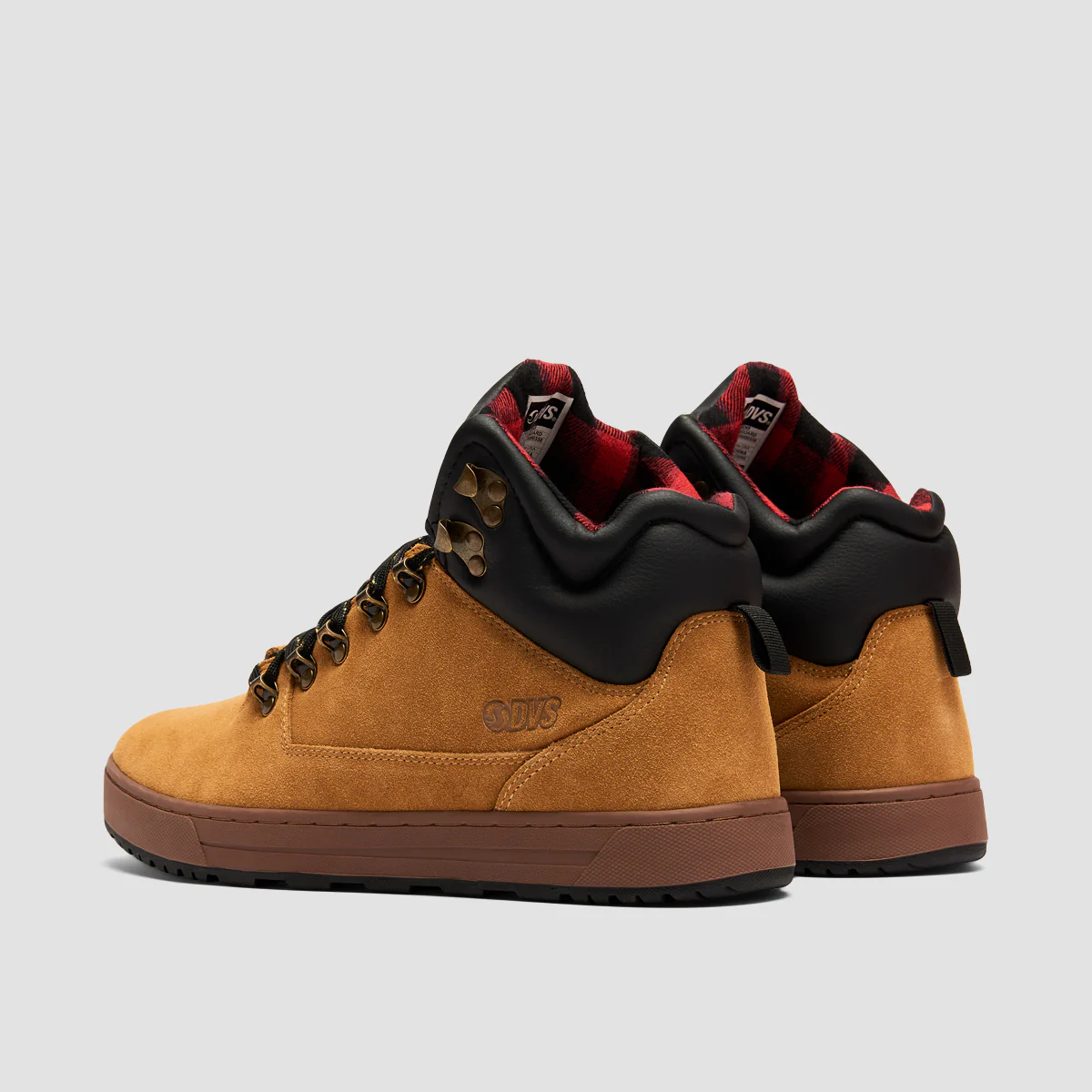 DVS Vanguard Boots - Chamois/Black/Fiery Red Suede - Image 3