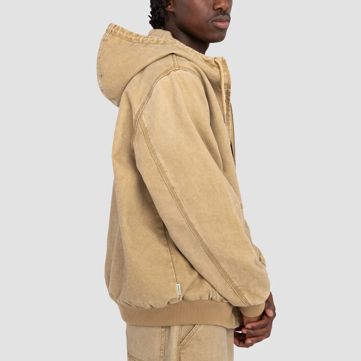Element Dulcey Hooded Canvas Jacket Khaki - Image 2